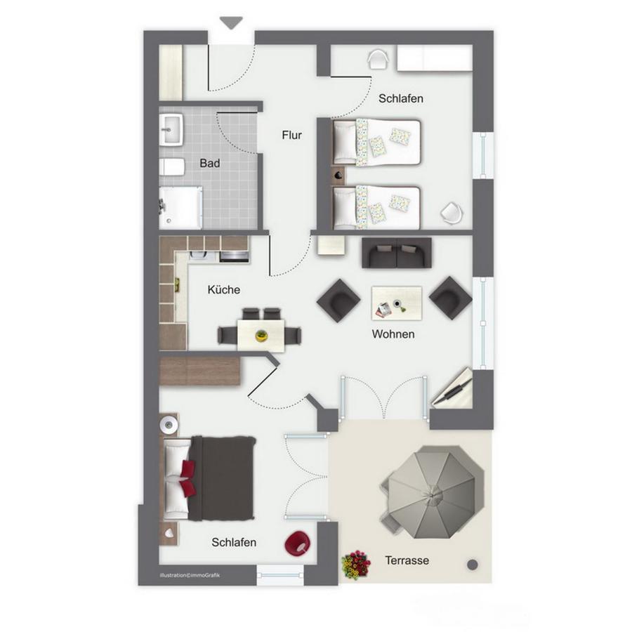 Duenenblick Wohnung 21 بولتينهاجين المظهر الخارجي الصورة